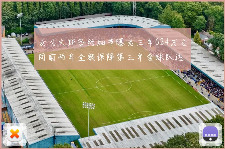 麦戈文斯签约细节曝光三年624万合同前两年全额保障第三年含球队选项